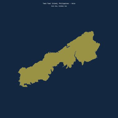 Filipinlere ait Sulu Denizi 'ndeki Tawi-Tawi Adası' nın şekli