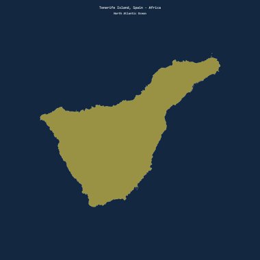 İspanya 'ya ait Kuzey Atlantik Okyanusu' ndaki Tenerife Adası 'nın şekli