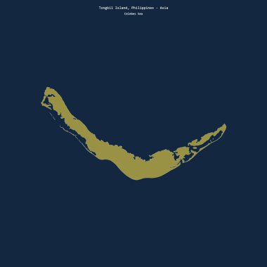 Celebes Denizi 'ndeki Tongkil Adası' nın şekli, Filipinlere ait.