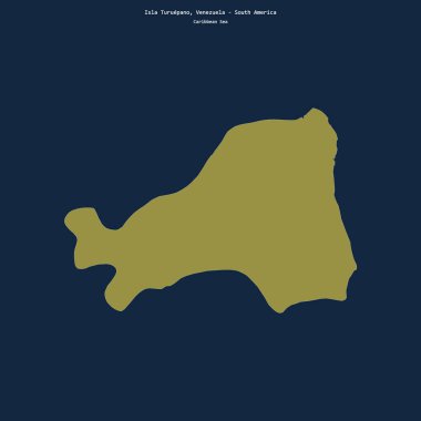 Venezuela 'ya ait Karayip Denizi' ndeki Turuepano Adası 'nın şekli