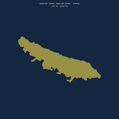 Mercan Denizi 'ndeki Vanatinai Adası' nın şekli, Papua Yeni Gine 'ye ait.