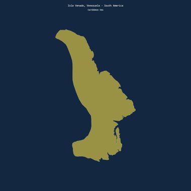 Venezuela 'ya ait Karayip Denizi' ndeki Venado Adası 'nın şekli