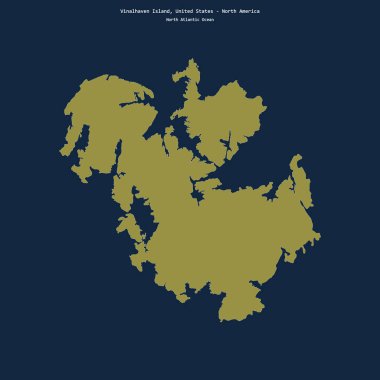 Kuzey Atlantik Okyanusu 'ndaki Vinalhaven Adası' nın şekli Amerika Birleşik Devletleri 'ne ait.