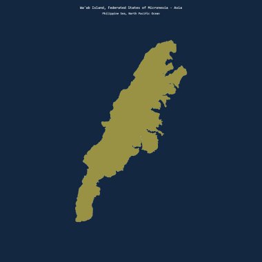 Filipin Denizi 'ndeki Wa' ab Adası şekli, Mikronezya Birleşik Devletleri 'ne ait.