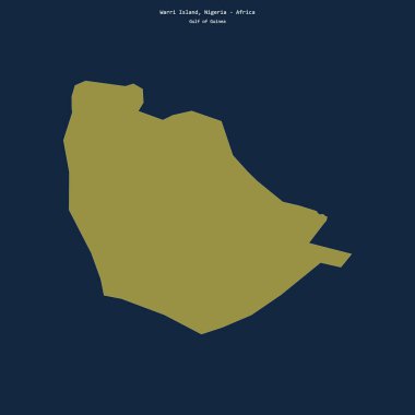 Gine Körfezi 'ndeki Warri Adası' nın şekli Nijerya 'ya ait.