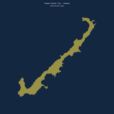 Güney Pasifik Okyanusu 'ndaki Yasawa Adası' nın şekli, Fiji 'ye ait.