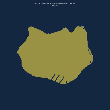 Kuzey Denizi 'ndeki Zwijndrechtse Waard Adası' nın şekli, Hollanda 'ya ait.