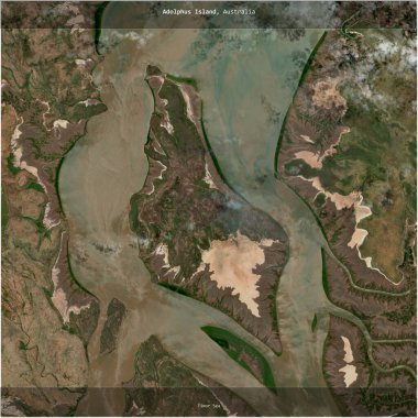 Avustralya 'ya ait Timor Denizi' ndeki Adolphus Adası, 13 Mart 2023 'te çekilen bir uydu görüntüsünün karesini aldı.