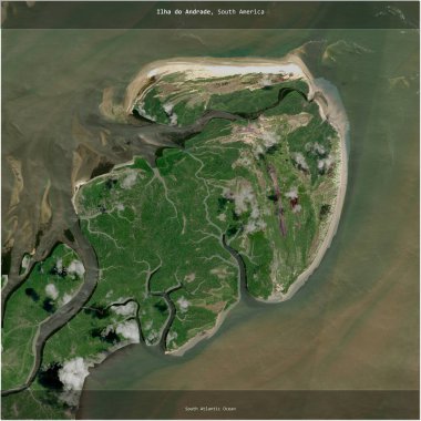 Brezilya 'ya ait Güney Atlantik Okyanusu' nda Ilha do Andrade 20 Ağustos 2020 'de çekilmiş bir uydu görüntüsünün karesini aldı.