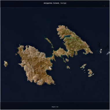 Yunanistan 'a ait Ege Denizi' ndeki Astypalea Adası, 9 Kasım 2017 'de çekilmiş bir uydu görüntüsünün karesini aldı.