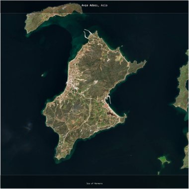 Marmara Denizi 'nde yaşayan Avsa Adas, 28 Mart 2021' de çekilmiş bir uydu görüntüsünün karesini aldı.
