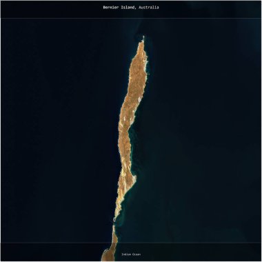 Avustralya 'ya ait Hint Okyanusu' ndaki Bernier Adası, 5 Haziran 2024 'te çekilmiş bir uydu görüntüsünün karesini aldı.