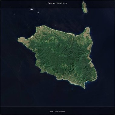 Güney Çin Denizi 'ndeki Calayan Adası, Filipinler' e ait, 21 Şubat 2024 'te çekilmiş bir uydu görüntüsüyle karesini aldı.