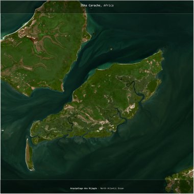 Kuzey Atlantik Okyanusu 'ndaki Ilha Carache, Gine-Bissau' ya ait, 30 Aralık 2023 'te çekilen uydu görüntüsünün karesini aldı.