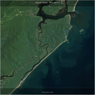Brezilya 'ya ait Güney Atlantik Okyanusu' nda Ilha do Cardoso, 14 Temmuz 2018 'de çekilmiş bir uydu görüntüsünün karesini aldı.