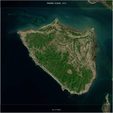 Myanmar 'a ait Bengal Körfezi' ndeki Cheduba Adası, 21 Aralık 2023 'te çekilmiş bir uydu görüntüsüyle karesini aldı.