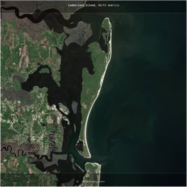 Amerika Birleşik Devletleri 'ne ait Kuzey Atlantik Okyanusu' ndaki Cumberland Adası, 24 Mart 2023 'te çekilmiş bir uydu görüntüsüyle karesini aldı.