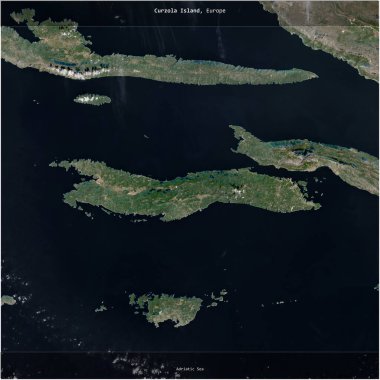 Hırvatistan 'a ait Adriyatik Denizi' ndeki Curzola Adası, 3 Şubat 2024 'te çekilen uydu görüntüsünün karesini aldı.