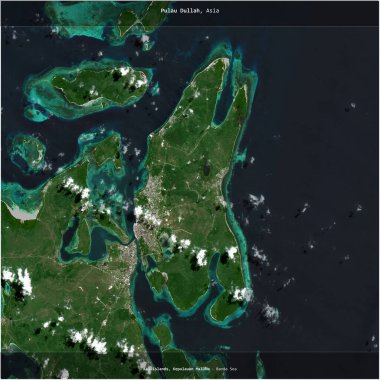 Endonezya 'ya ait Banda Denizi' ndeki Pulau Dullah, 9 Mayıs 2020 'de çekilmiş bir uydu görüntüsünün karesini aldı.