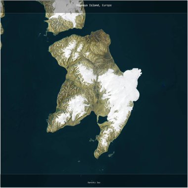 Norveç 'e ait Barents Denizi' ndeki Edgeya Adası, 27 Temmuz 2019 'da çekilmiş bir uydu görüntüsünün karesini aldı.