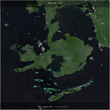 Endonezya 'ya ait Güney Pasifik Okyanusu' ndaki Pulau Gam, 27 Mayıs 2023 'te çekilmiş bir uydu görüntüsünün karesini aldı.