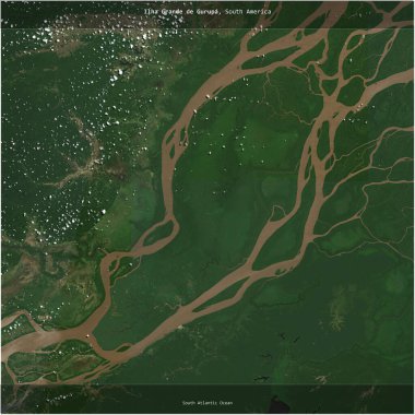 Brezilya 'ya ait Güney Atlantik Okyanusu' ndaki Ilha Grande de de Gurupa, 22 Temmuz 2023 'te çekilmiş bir uydu görüntüsünün karesini aldı.