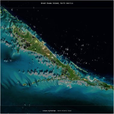 Bahamalar 'a ait Kuzey Atlantik Okyanusu' ndaki Büyük Exuma Adası 10 Kasım 2023 'te çekilmiş bir uydu görüntüsüyle karesini aldı.