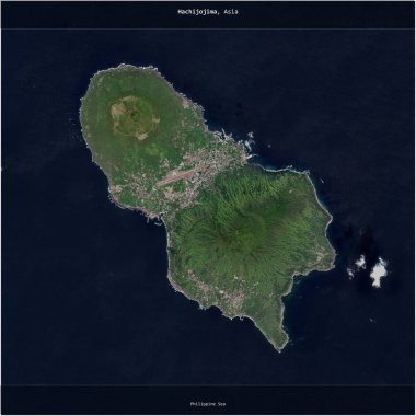 Japonya 'ya ait Filipin Denizi' nde Hachijojima, 16 Temmuz 2011 'de çekilmiş bir uydu görüntüsünün karesini aldı.
