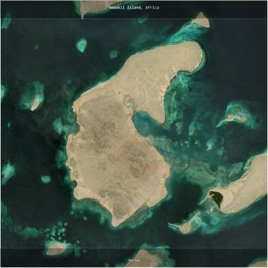 Eritre 'ye ait Kızıl Deniz' deki Hawakil Adası 28 Mayıs 2023 'te çekilmiş bir uydu görüntüsünün karesini aldı.