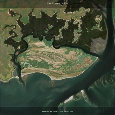 Kuzey Atlantik Okyanusu 'ndaki Ilha de Imbone, Gine-Bissau' ya ait, 5 Mart 2020 'de çekilmiş bir uydu görüntüsünün karesini aldı.