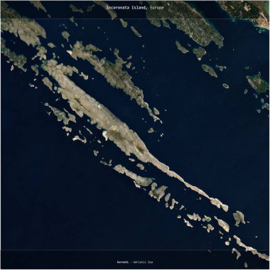 Hırvatistan 'a ait Adriyatik Denizi' ndeki Incoronata Adası, 8 Mart 2020 'de çekilmiş bir uydu görüntüsünün karesini aldı.