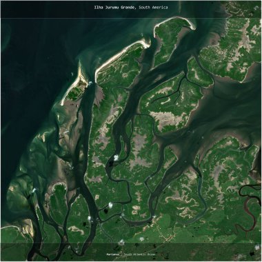 Brezilya 'ya ait Güney Atlantik Okyanusu' ndaki Ilha Jurumu Grande, 28 Haziran 2023 'te çekilmiş bir uydu görüntüsünün karesini aldı.