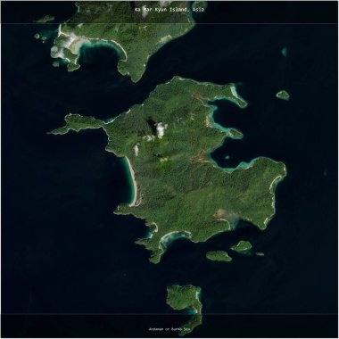 Andaman veya Burma Denizi 'ndeki Ka Mar Kyun Adası, Myanmar' a ait, 20 Aralık 2023 'te çekilmiş bir uydu görüntüsü.