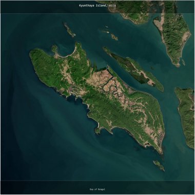 Myanmar 'a ait Bengal Körfezi' ndeki Kyunthaya Adası, 29 Aralık 2023 'te çekilmiş bir uydu görüntüsüyle karesini aldı.