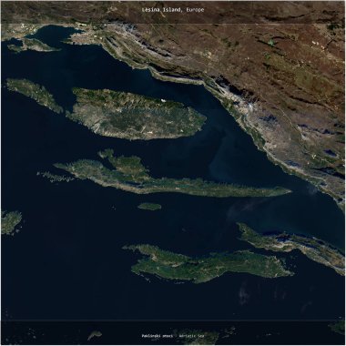 Hırvatistan 'a ait Adriyatik Denizi' ndeki Lesina Adası, 28 Aralık 2023 'te çekilen bir uydu görüntüsünün karesini aldı.