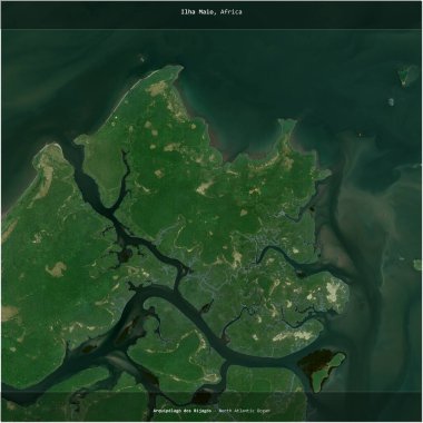 Kuzey Atlantik Okyanusu 'nda, Gine-Bissau' ya ait Ilha Maio, 30 Aralık 2023 'te bir uydu görüntüsünün karesini aldı.