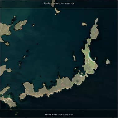 Falkland Adaları 'na ait Güney Atlantik Okyanusu' ndaki Bleaker Adası 5 Kasım 2023 'te çekilmiş bir uydu görüntüsüyle karesini aldı.