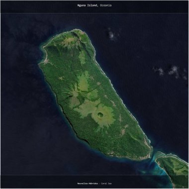 Vanuatu 'ya ait Mercan Denizi' ndeki Nguna Adası, 26 Aralık 2023 'te çekilmiş bir uydu görüntüsüyle karesini aldı.