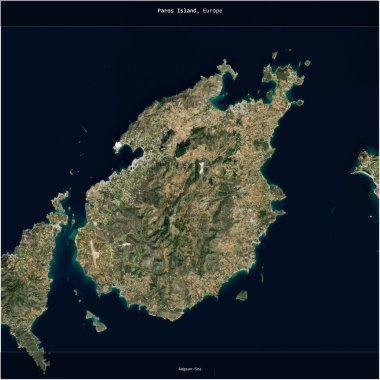 Yunanistan 'a ait Ege Denizi' ndeki Paros Adası, 6 Şubat 2024 'te çekilmiş bir uydu görüntüsünün karesini aldı.