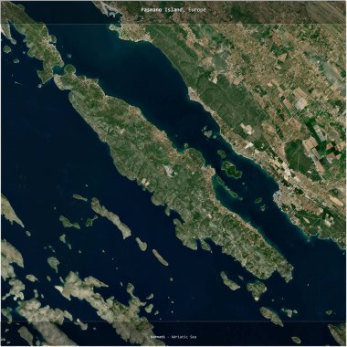 Hırvatistan 'a ait Adriyatik Denizi' ndeki Pasmano Adası, 22 Ocak 2024 'te çekilen uydu görüntüsünün karesini aldı.