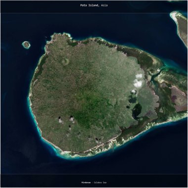 Filipinler 'e ait Celebes Denizi' ndeki Pata Adası, 9 Mart 2024 'te çekilmiş bir uydu görüntüsünün karesini aldı.