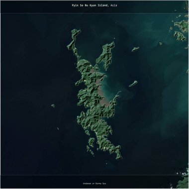 Andaman veya Burma Denizi 'ndeki Pyin Sa Bu Kyun Adası, Myanmar' a ait, 20 Aralık 2023 'te çekilmiş bir uydu görüntüsü.