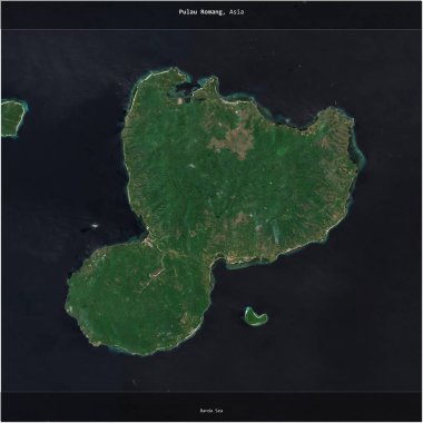 Endonezya 'ya ait Banda Denizi' ndeki Pulau Romang, 5 Temmuz 2019 'da çekilmiş bir uydu görüntüsünün karesini aldı.