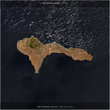 Kuzey Atlantik Okyanusu 'ndaki Sao Nicolau Adası, Cape Verde' ye ait, 7 Mart 2023 'te çekilmiş bir uydu görüntüsüyle karesini aldı.