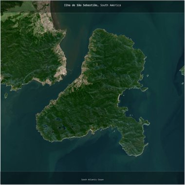 Brezilya 'ya ait Güney Atlantik Okyanusu' nda bulunan Ilha de Sao Sebastiao, 5 Temmuz 2020 'de çekilmiş bir uydu görüntüsünün karesini aldı.