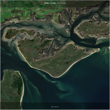 Avustralya 'ya ait Bass Boğazı' ndaki Yılan Adası, 19 Ekim 2023 'te çekilen bir uydu görüntüsünün karesini aldı.