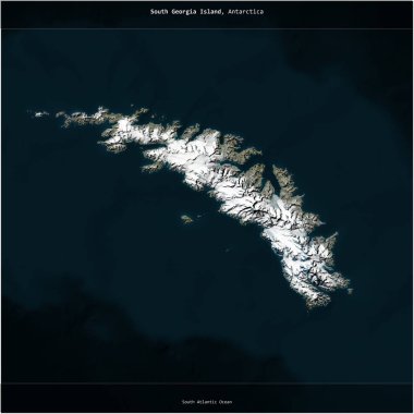 Güney Gürcistan ve Güney Sandwich Adalarına ait Güney Atlantik Okyanusu 'ndaki Güney Georgia Adası 22 Şubat 2018' de çekilen uydu görüntüsüyle karesini aldı.