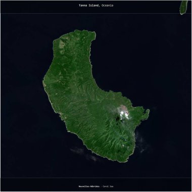 Vanuatu 'ya ait Mercan Denizi' ndeki Tanna Adası, 20 Temmuz 2018 'de çekilmiş bir uydu görüntüsünün karesini aldı.