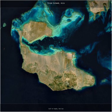 Suudi Arabistan 'a ait Kızıl Deniz' deki Tiran Adası, 11 Aralık 2022 'de çekilmiş bir uydu görüntüsüyle karesini aldı.