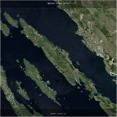 Hırvatistan 'a ait Adriyatik Denizi' ndeki Ugliano Adası, 29 Nisan 2024 'te çekilen uydu görüntüsünün karesini aldı.